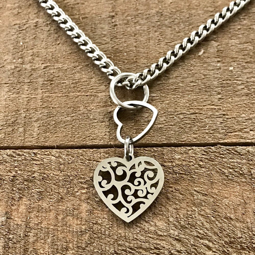 Heart Drop Pendant Necklace